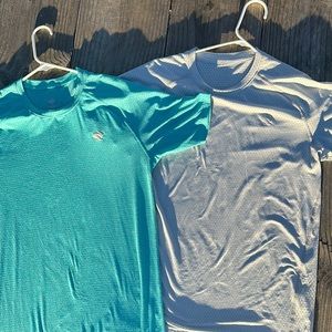 2 rabbit running / workout shirts lot.